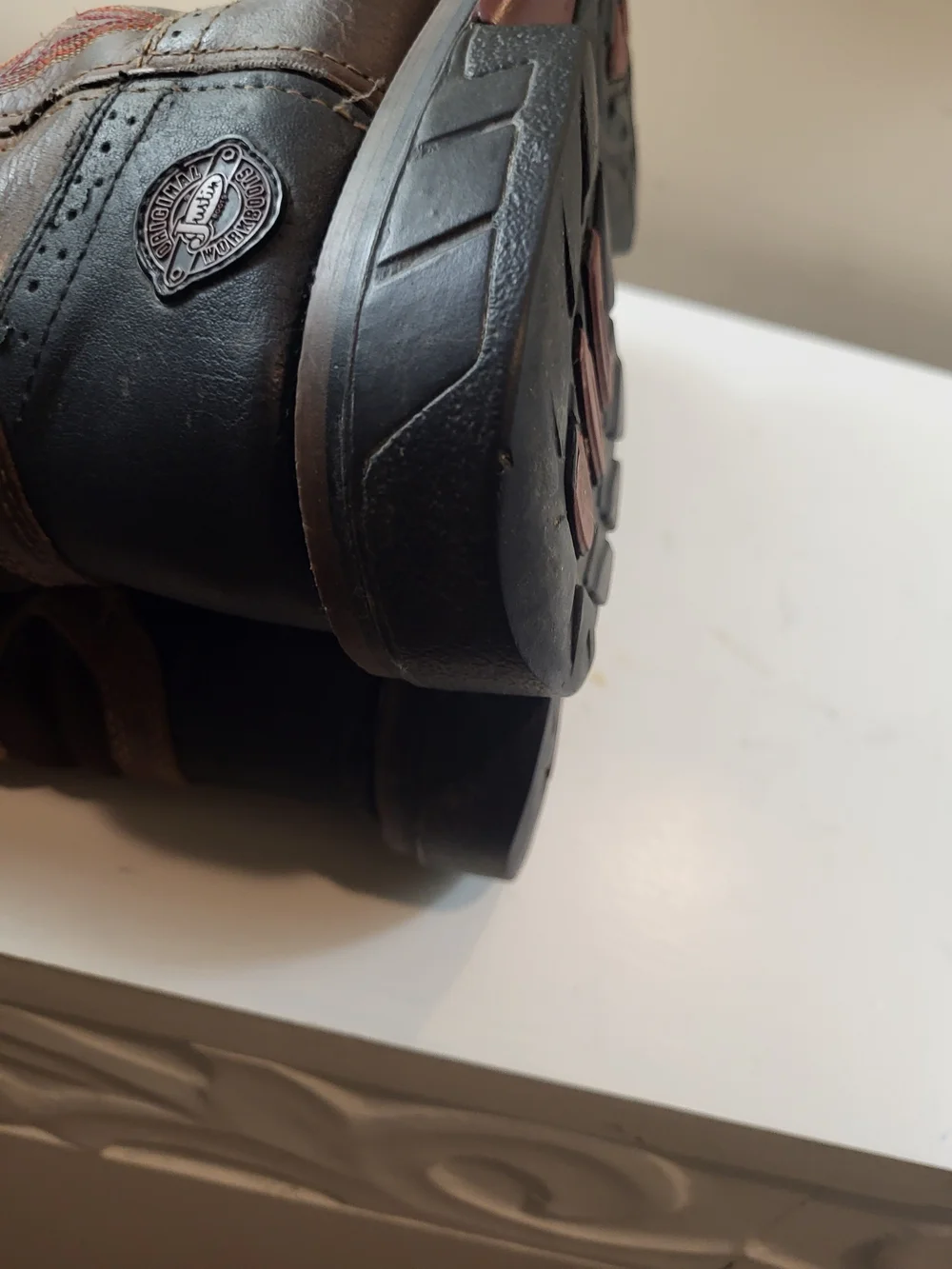 Justin Boots Brown Leather Western Work Boots - Brown
